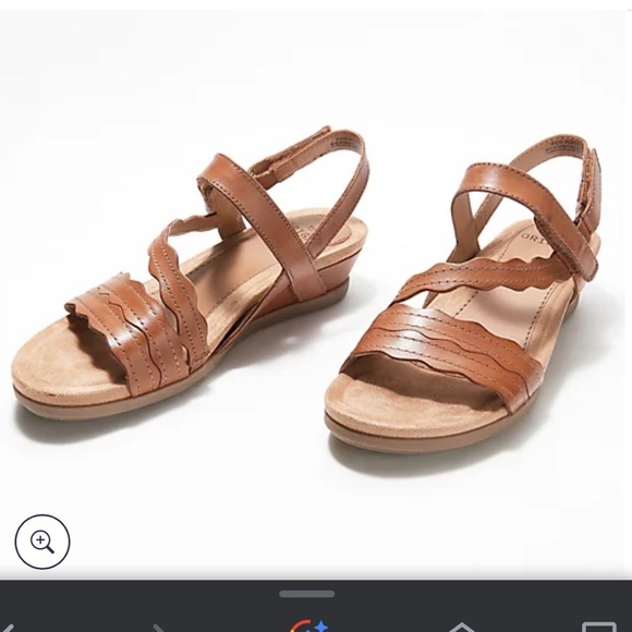 Earth Origins Poppy Wedge Sandal size 8 wide Camel color - Picture 10 of 10